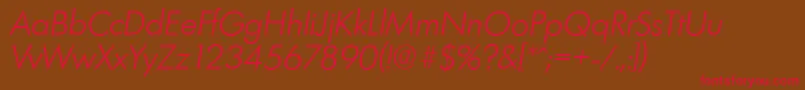 LimerickserialLightItalic Font – Red Fonts on Brown Background