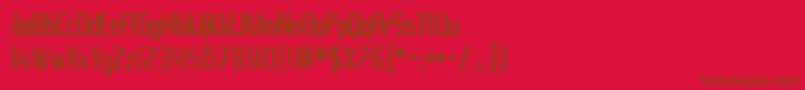 SfProverbialGothicCondensed Font – Brown Fonts on Red Background