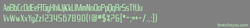 Fonte SfProverbialGothicCondensed – fontes verdes em um fundo cinza
