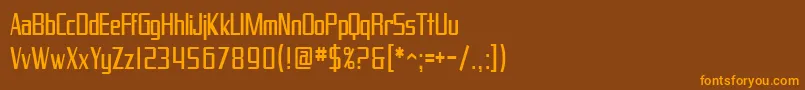 Шрифт SfProverbialGothicCondensed – оранжевые шрифты на коричневом фоне