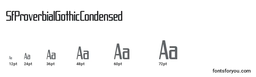 SfProverbialGothicCondensed Font Sizes
