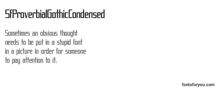 SfProverbialGothicCondensed Font