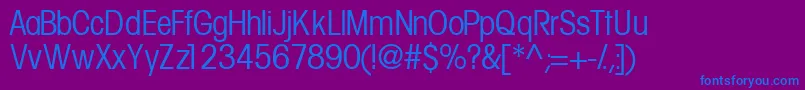 Trendexcondssk Font – Blue Fonts on Purple Background