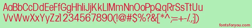 Trendexcondssk Font – Red Fonts on Green Background