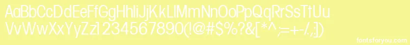Trendexcondssk Font – White Fonts on Yellow Background