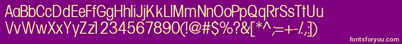 Trendexcondssk Font – Yellow Fonts on Purple Background