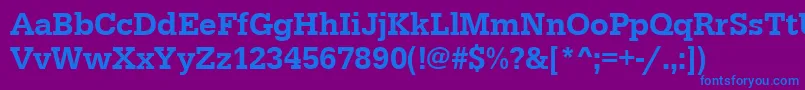 Urwegyptiennetmednar Font – Blue Fonts on Purple Background