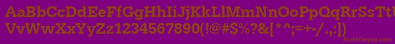 Urwegyptiennetmednar Font – Brown Fonts on Purple Background