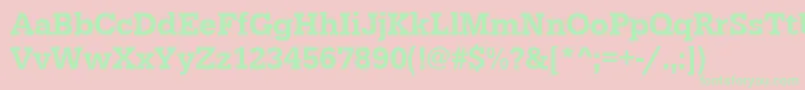 Urwegyptiennetmednar Font – Green Fonts on Pink Background