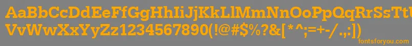 Urwegyptiennetmednar Font – Orange Fonts on Gray Background