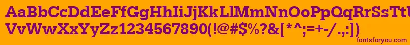 Urwegyptiennetmednar Font – Purple Fonts on Orange Background