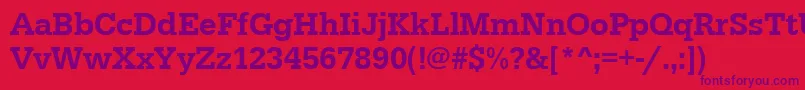Urwegyptiennetmednar Font – Purple Fonts on Red Background