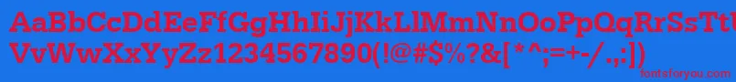 Urwegyptiennetmednar Font – Red Fonts on Blue Background