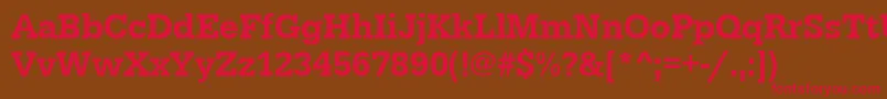 Urwegyptiennetmednar Font – Red Fonts on Brown Background