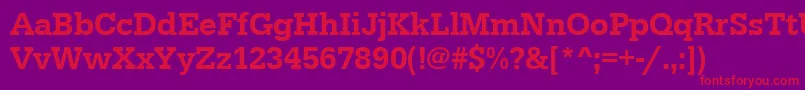 Urwegyptiennetmednar Font – Red Fonts on Purple Background