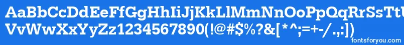 Urwegyptiennetmednar Font – White Fonts on Blue Background
