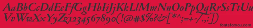 JannonmedosfBolditalic Font – Black Fonts on Red Background