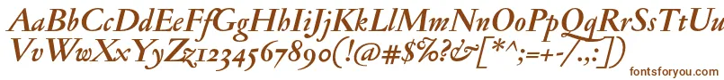 JannonmedosfBolditalic Font – Brown Fonts on White Background