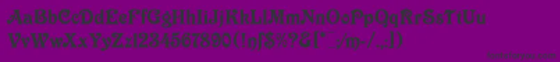 フォントVictorianLetPlain.1.0 – 紫の背景に黒い文字