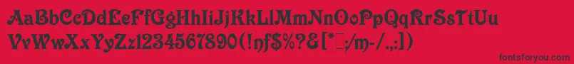 Weitere Informationen zur VictorianLetPlain.1.0-Schriftart VictorianLetPlain.1.0-Schriftart – Schwarze Schriften auf rotem Hintergrund