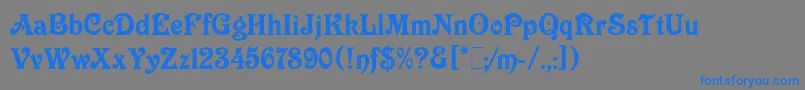 VictorianLetPlain.1.0 Font – Blue Fonts on Gray Background