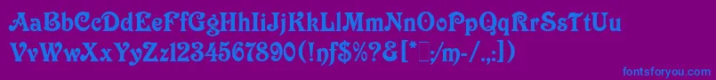 VictorianLetPlain.1.0 Font – Blue Fonts on Purple Background