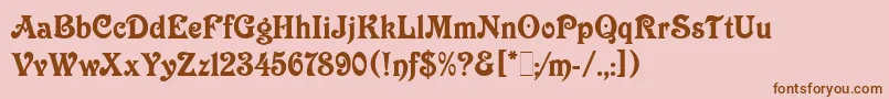 VictorianLetPlain.1.0 Font – Brown Fonts on Pink Background