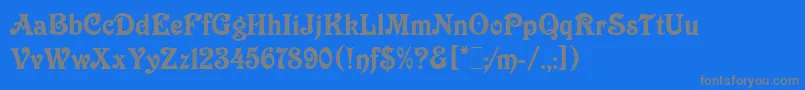 VictorianLetPlain.1.0 Font – Gray Fonts on Blue Background