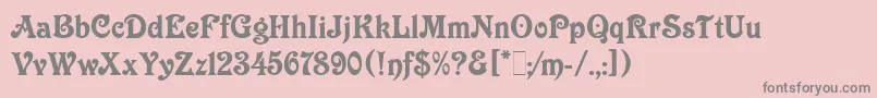 VictorianLetPlain.1.0 Font – Gray Fonts on Pink Background