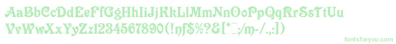 VictorianLetPlain.1.0 Font – Green Fonts on White Background