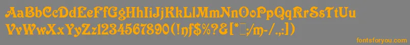 VictorianLetPlain.1.0 Font – Orange Fonts on Gray Background