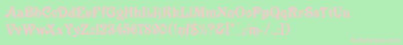 VictorianLetPlain.1.0 Font – Pink Fonts on Green Background