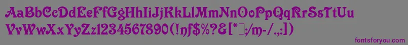 VictorianLetPlain.1.0-Schriftart – Violette Schriften auf grauem Hintergrund