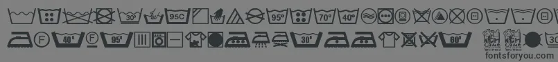 WashCare Font – Black Fonts on Gray Background