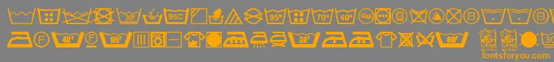 Lisätietoja WashCare-fontista WashCare-fontti – oranssit fontit harmaalla taustalla