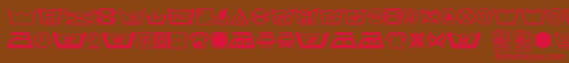 WashCare Font – Red Fonts on Brown Background