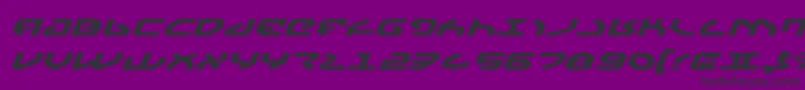 Czcionka Yahrenv2ei – czarne czcionki na fioletowym tle