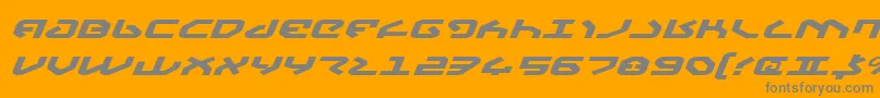 フォントYahrenv2ei – オレンジの背景に灰色の文字
