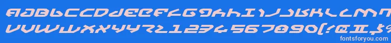 Шрифт Yahrenv2ei – розовые шрифты на синем фоне