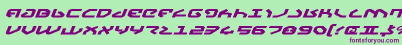 Yahrenv2ei Font – Purple Fonts on Green Background