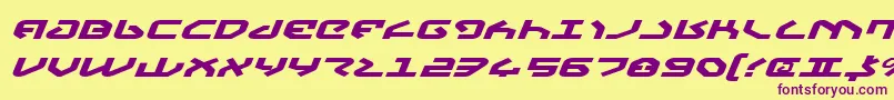 Yahrenv2ei Font – Purple Fonts on Yellow Background