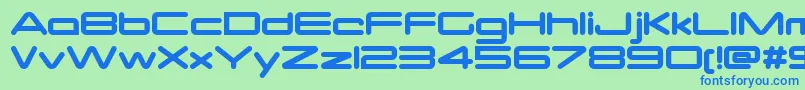 fuente OtomoRound – Fuentes Azules Sobre Fondo Verde