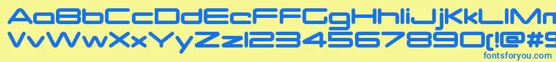 OtomoRound Font – Blue Fonts on Yellow Background