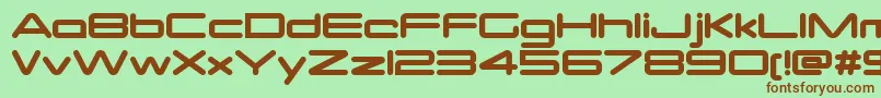 OtomoRound Font – Brown Fonts on Green Background