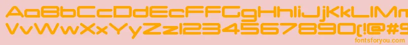 Police OtomoRound – polices orange sur fond rose