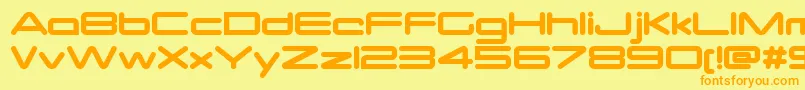 Fonte OtomoRound – fontes laranjas em um fundo amarelo