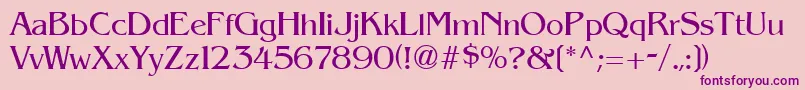 PegasusRegular Font – Purple Fonts on Pink Background