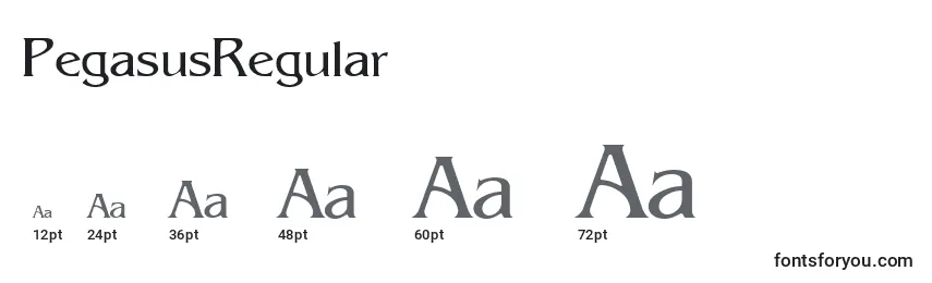 PegasusRegular Font Sizes