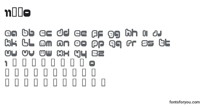 Fuente 11.20 - alfabeto, números, caracteres especiales