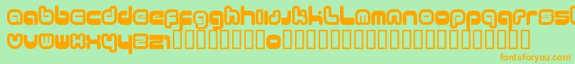11.20 Font – Orange Fonts on Green Background